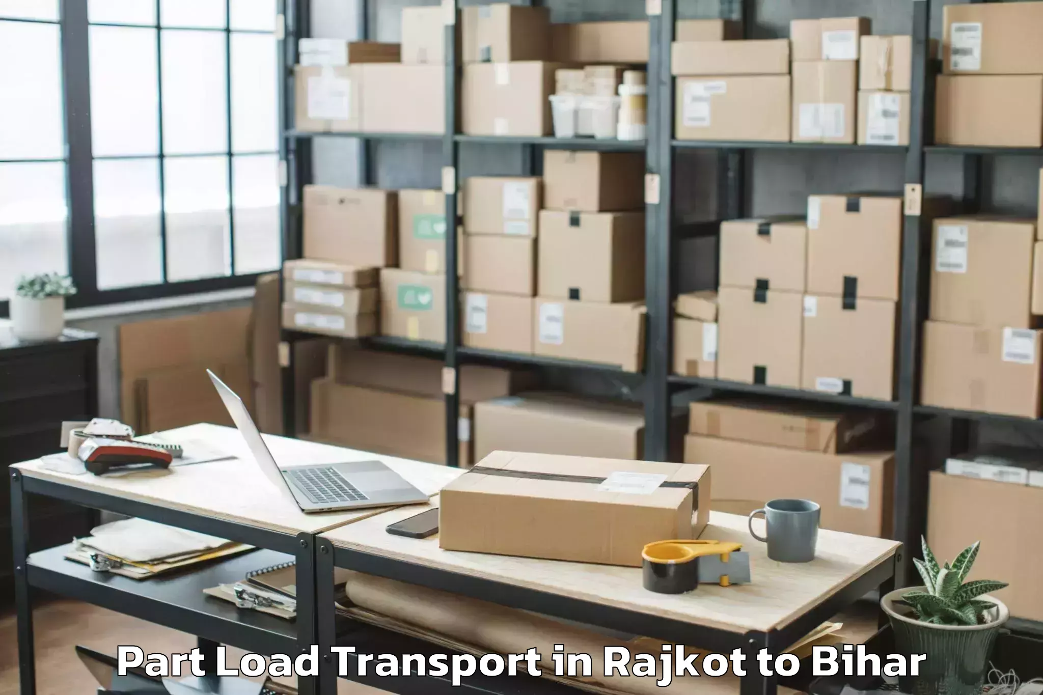 Professional Rajkot to Sharfuddinpur Part Load Transport